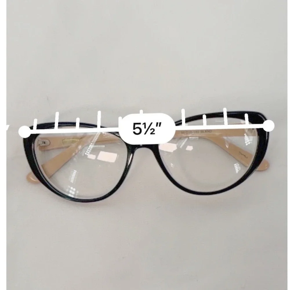 Christian Siriano CV Rose Cat Eye Eyeglasses Black Nude Frames Preppy 103-115